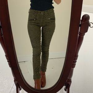 Current Elliot Low Rise Cheetah Print Jean